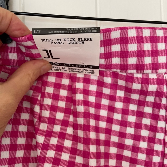 Pink Gingham capri stretch pants - Picture 5 of 10